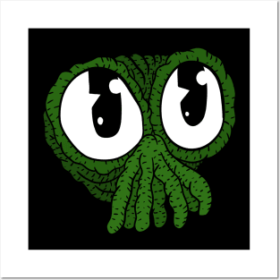 kawaii Cthulhu. cute Lovecraftian monster. Posters and Art